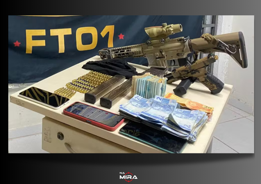 Jovem é preso com fuzil e mais de R$ 19 mil em Vitória; mãe é liberada após depoimento