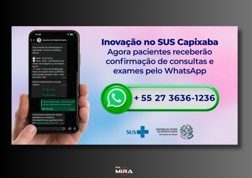 SUS do Espírito Santo adota notificações pelo WhatsApp para agendamentos de consultas e exames
