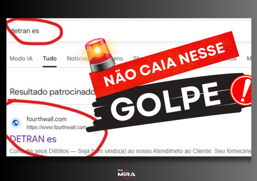Golpe digital usa falso site do Detran|ES para aplicar fraudes em motoristas